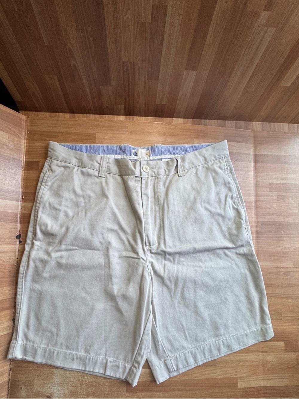 J. Crew khaki chino golf shorts, cotton, size 36, flat front